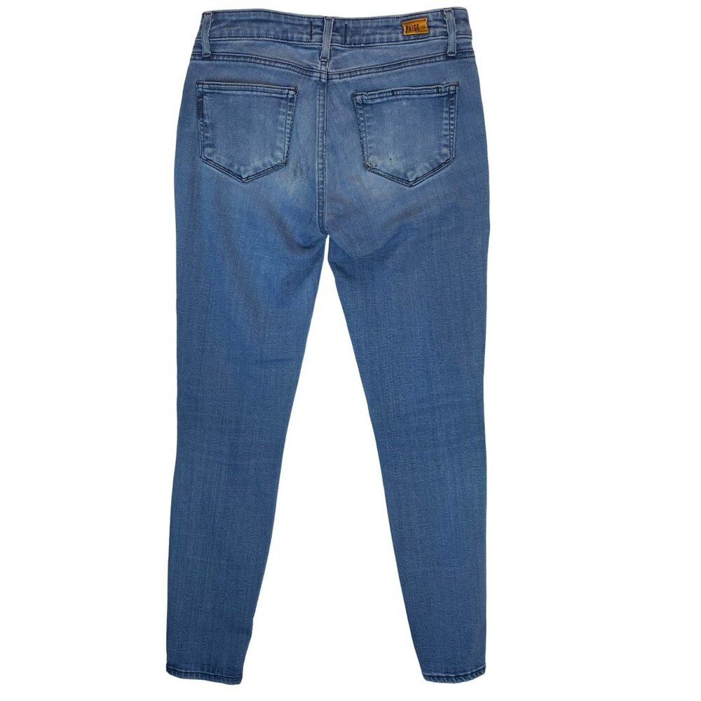 Paige Jeans Verdugo Ultra Skinny Distressed 27 x 29 Blue Stretch Comfortable - Picture 9 of 9